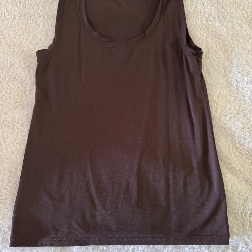 Banana Republic Brown Tank Top with Scoop Neckline